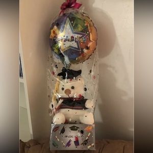 Wrapped Graduation Teddy Bear Balloon Gift Set